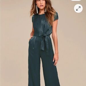 Lulu's Chic Dark Teal Jumpsuit